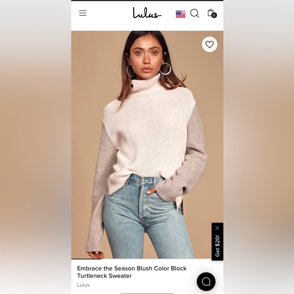 Lulus color block turtleneck